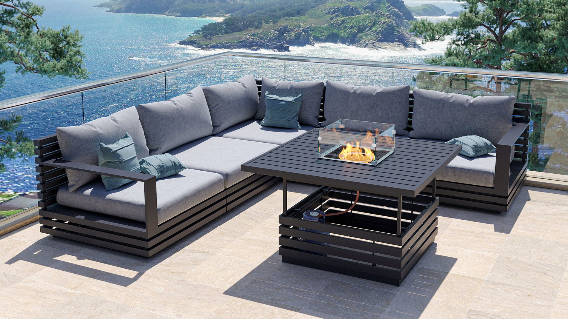 RN-1 M with firepit-37 mbar
