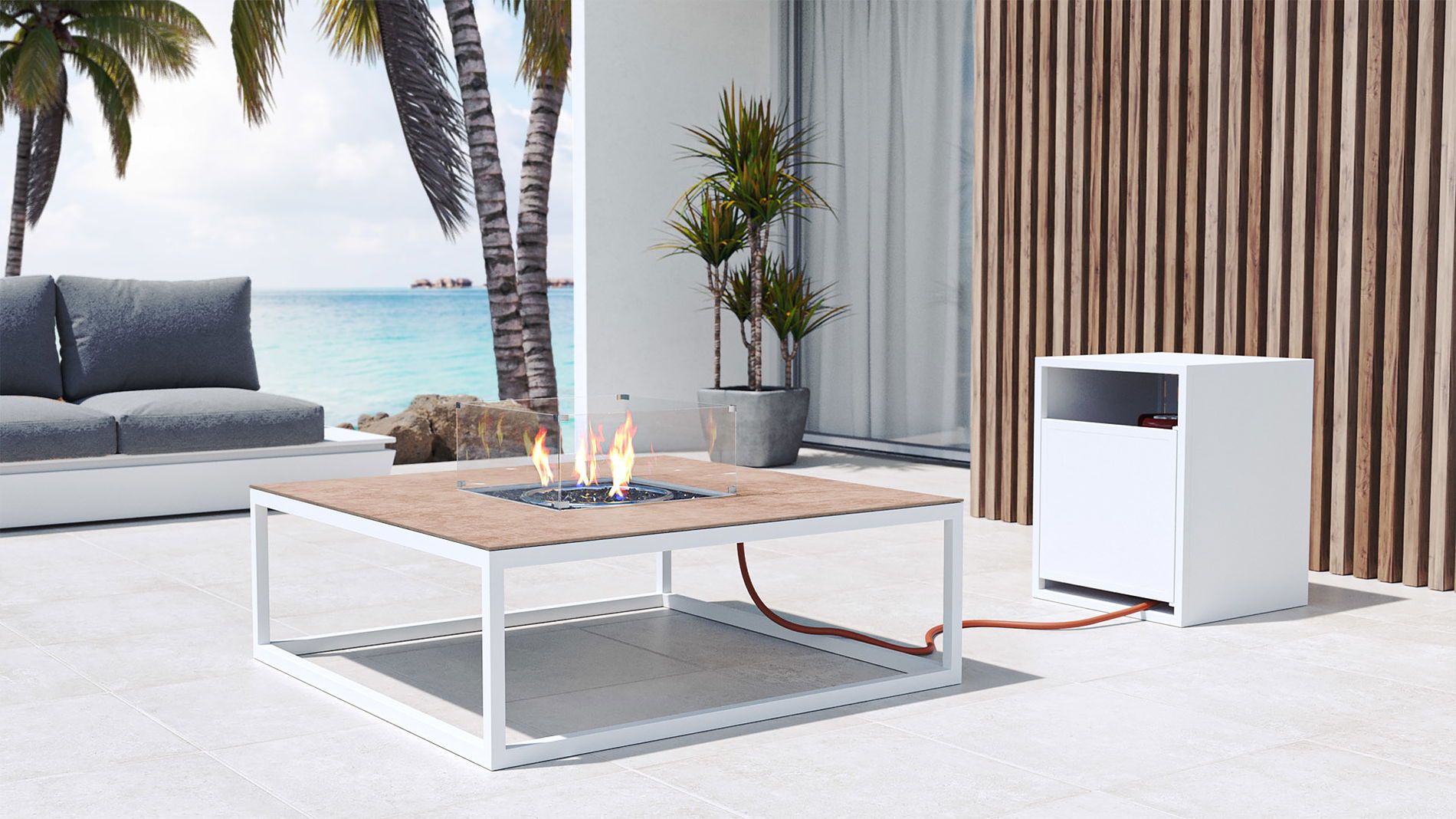 Kalahari L mit Feuertisch Condor 50 mbar