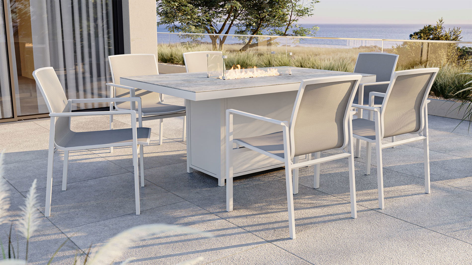 Mali Dining L mit Feuertisch