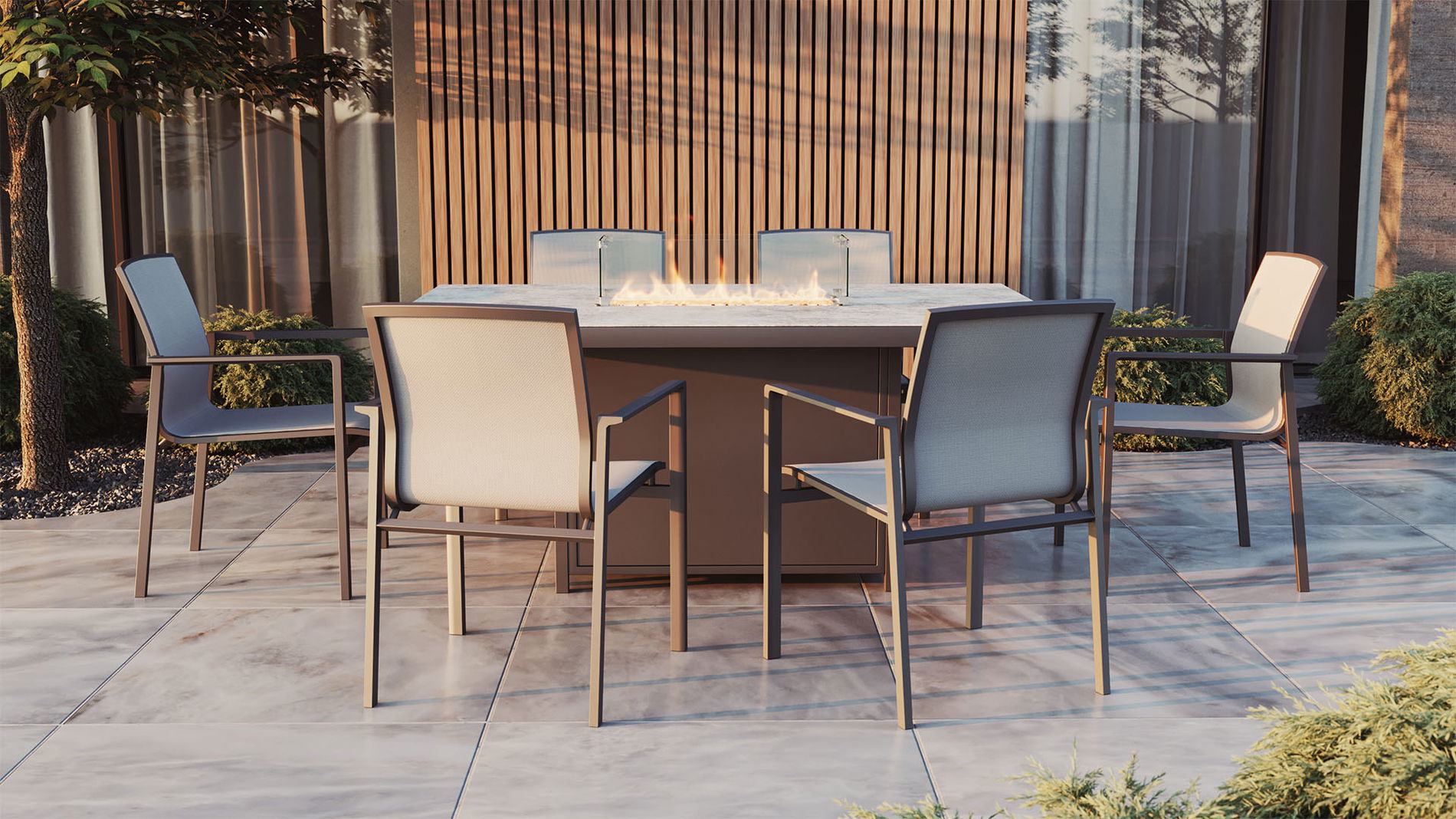Dining Set Mali Dining L mit Feuertisch artelia.de
