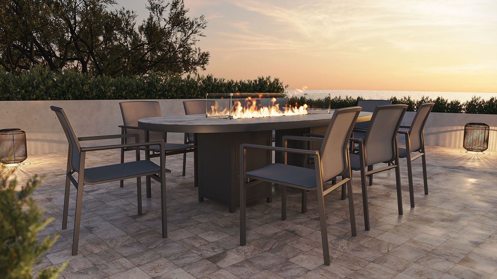 Cadora Dining XL mit Feuertisch