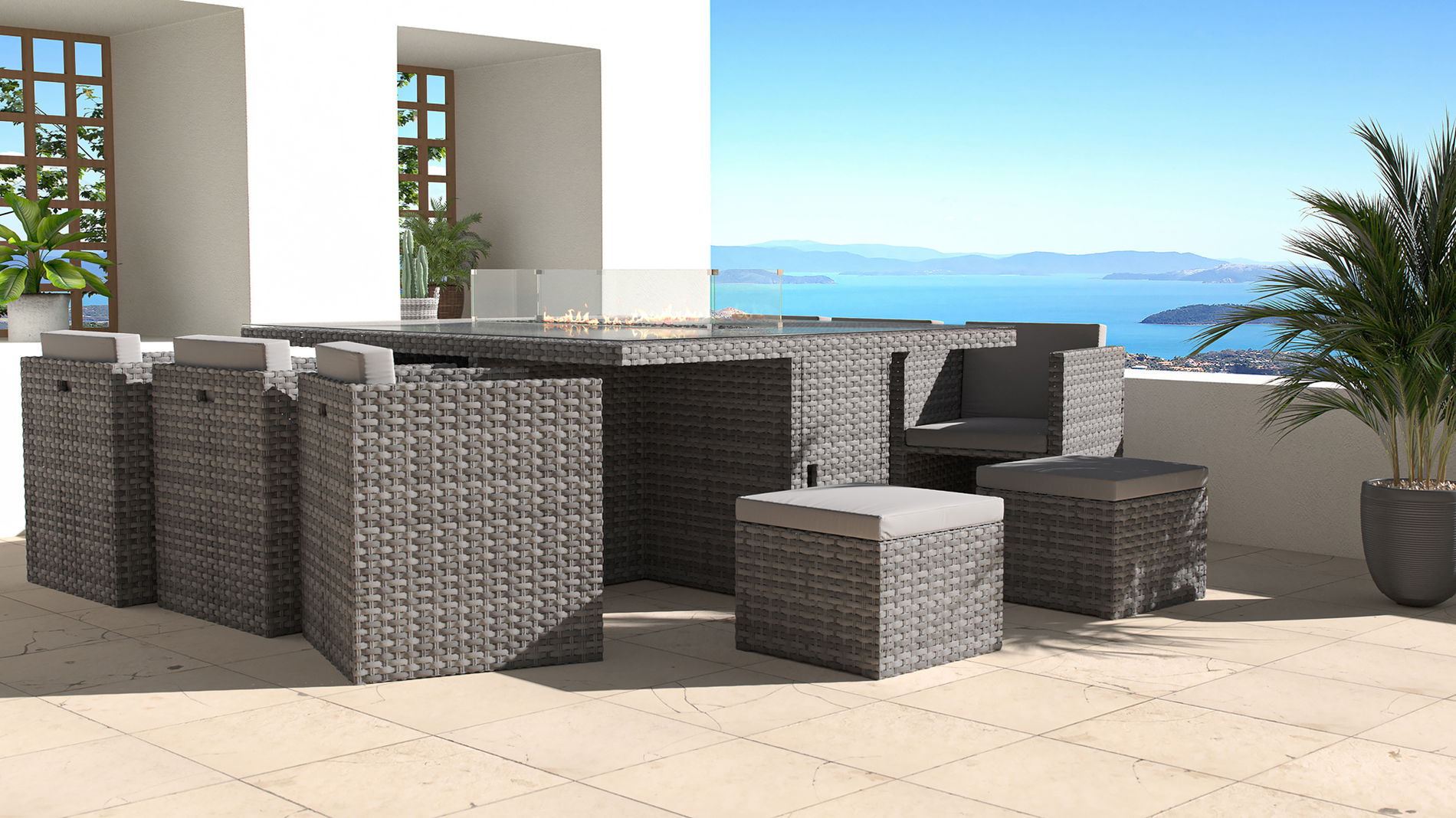 Brooklyn L mit Feuertisch