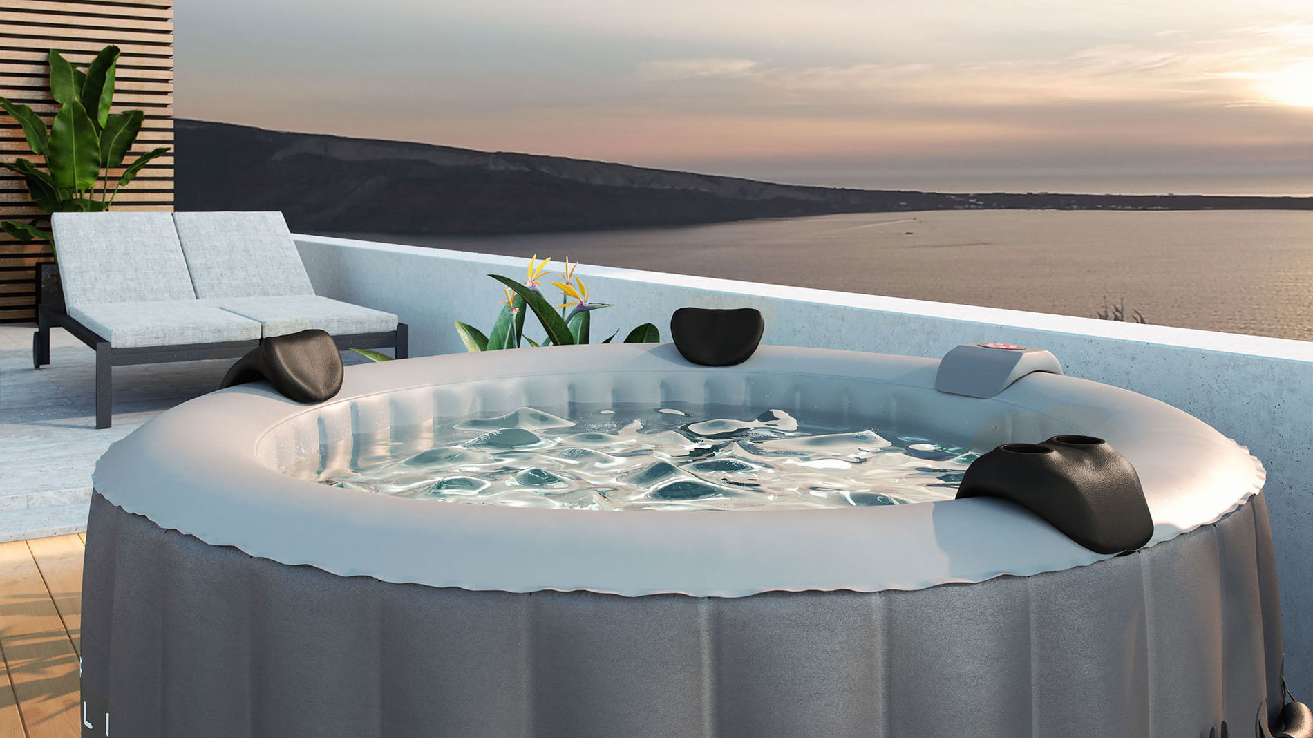 2 Nackenstützen + 1 Getränkehalter Maui / Madagascar