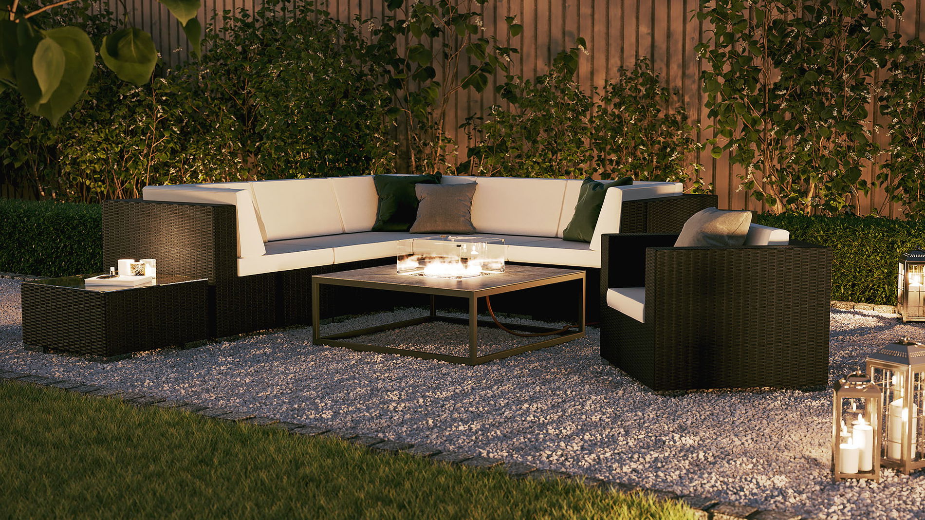 Lounge Garten Eckcouch aus Polyrattan im Angebot kaufen artelia.de
