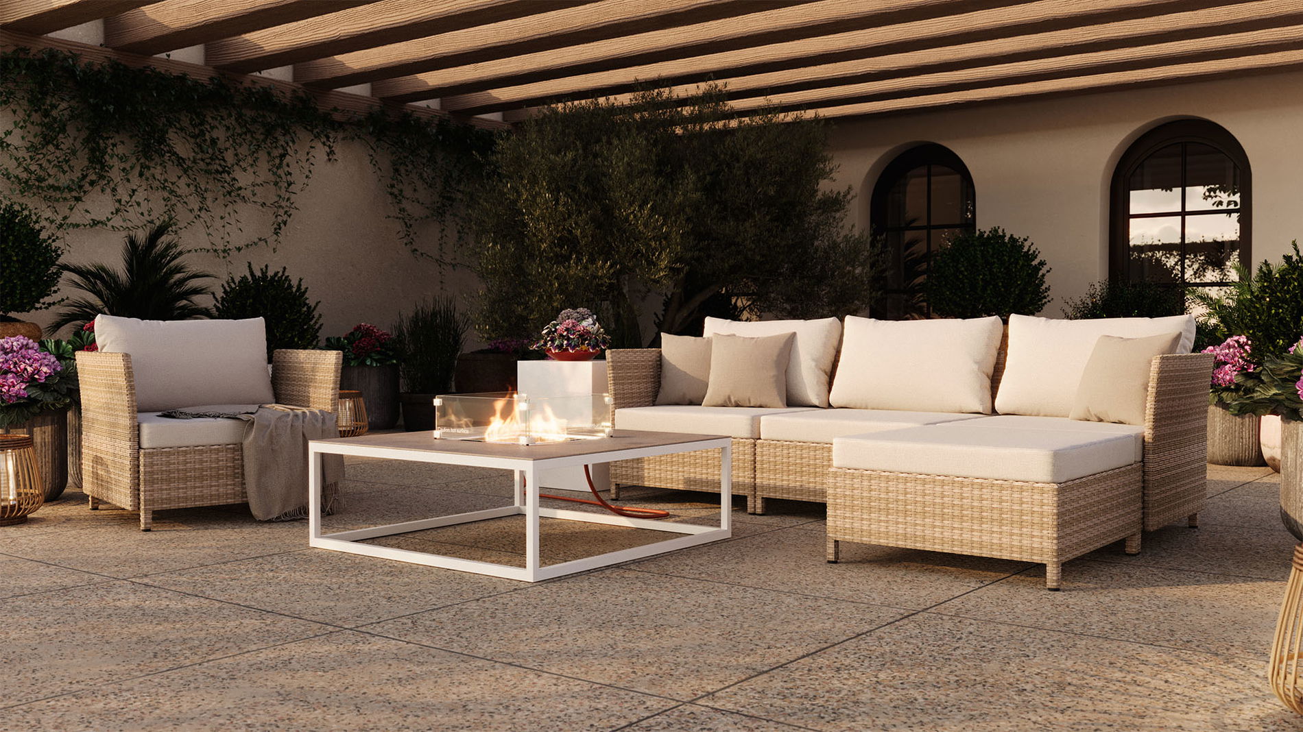 Kalahari S mit Feuertisch Condor 50 mbar