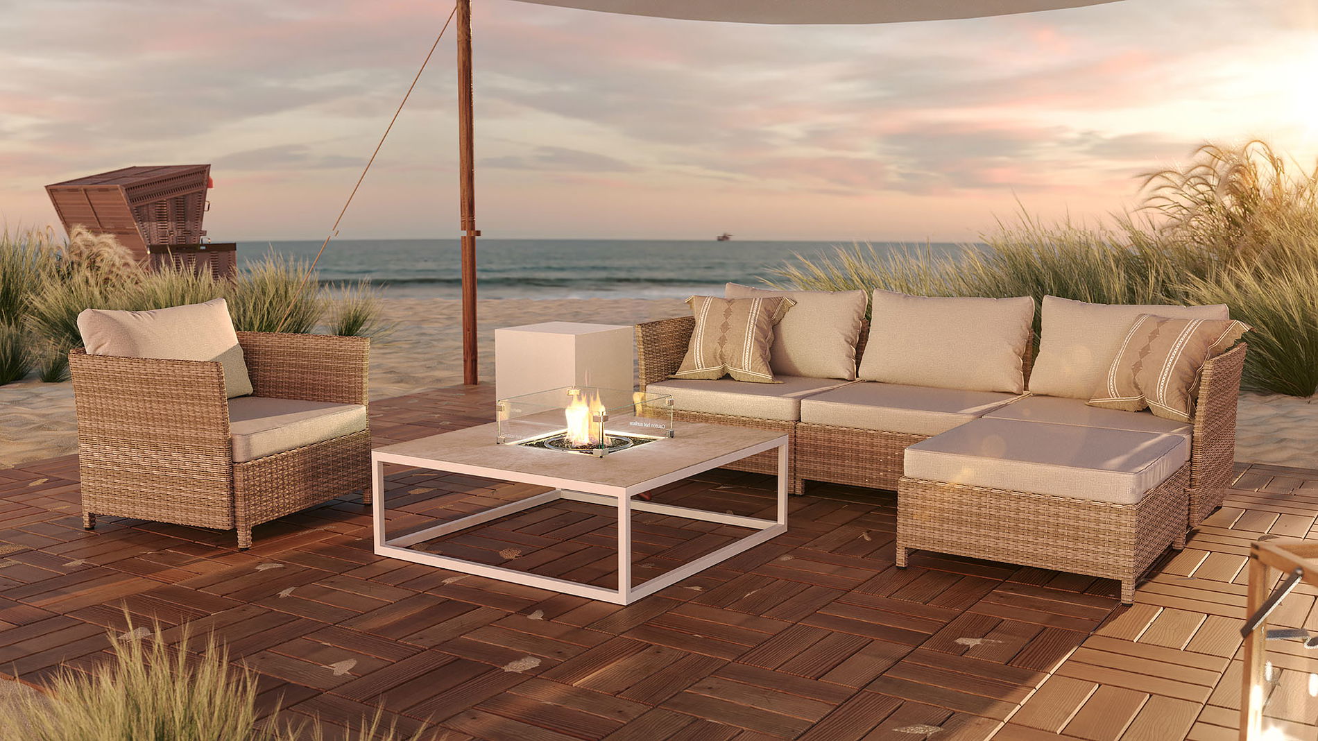 Kalahari S mit Feuertisch Condor 50 mbar