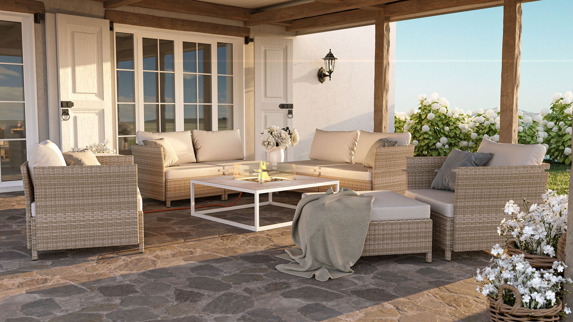 Kalahari L mit Feuertisch Condor 50 mbar