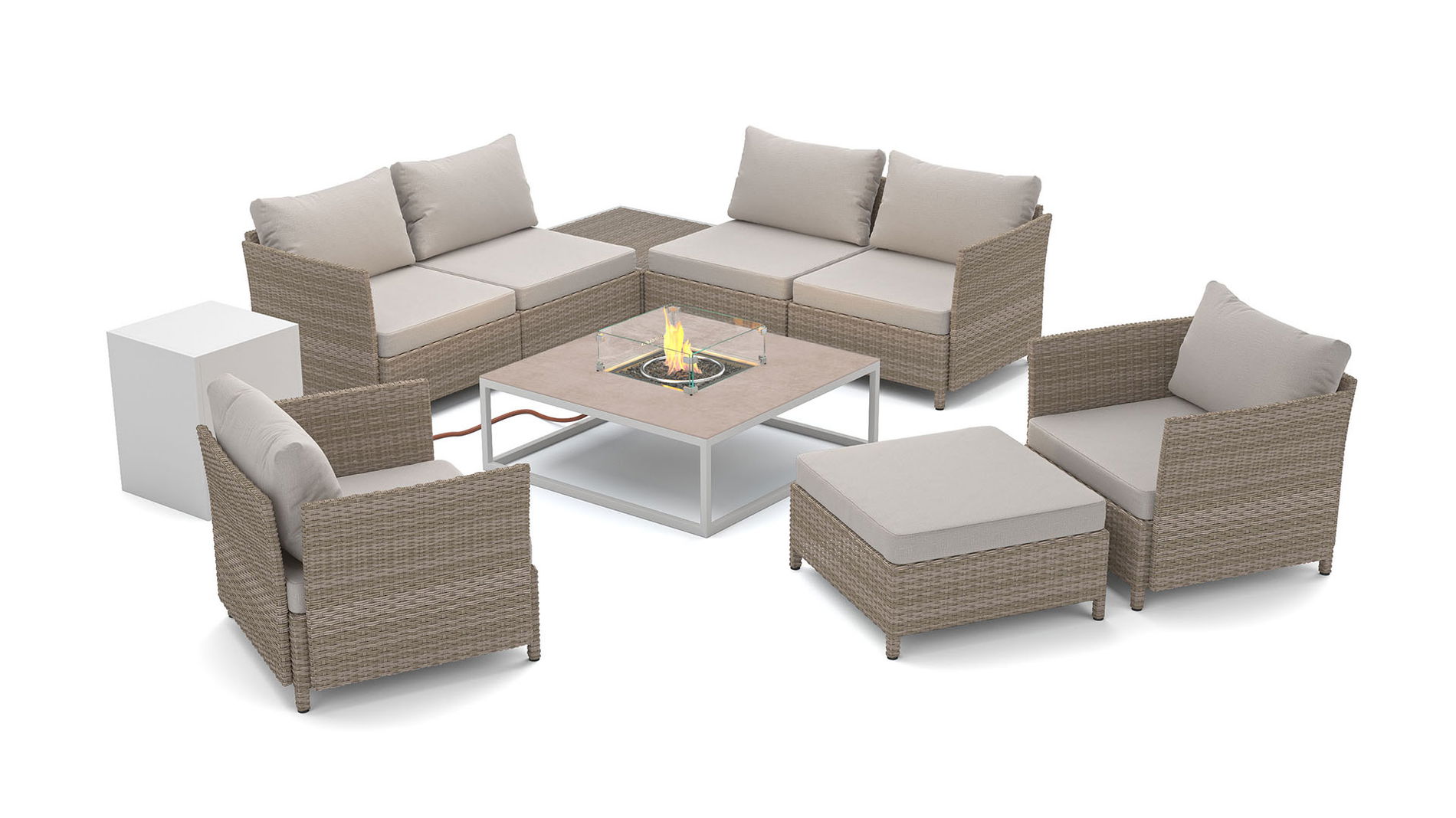 Kalahari L mit Feuertisch Condor 50 mbar