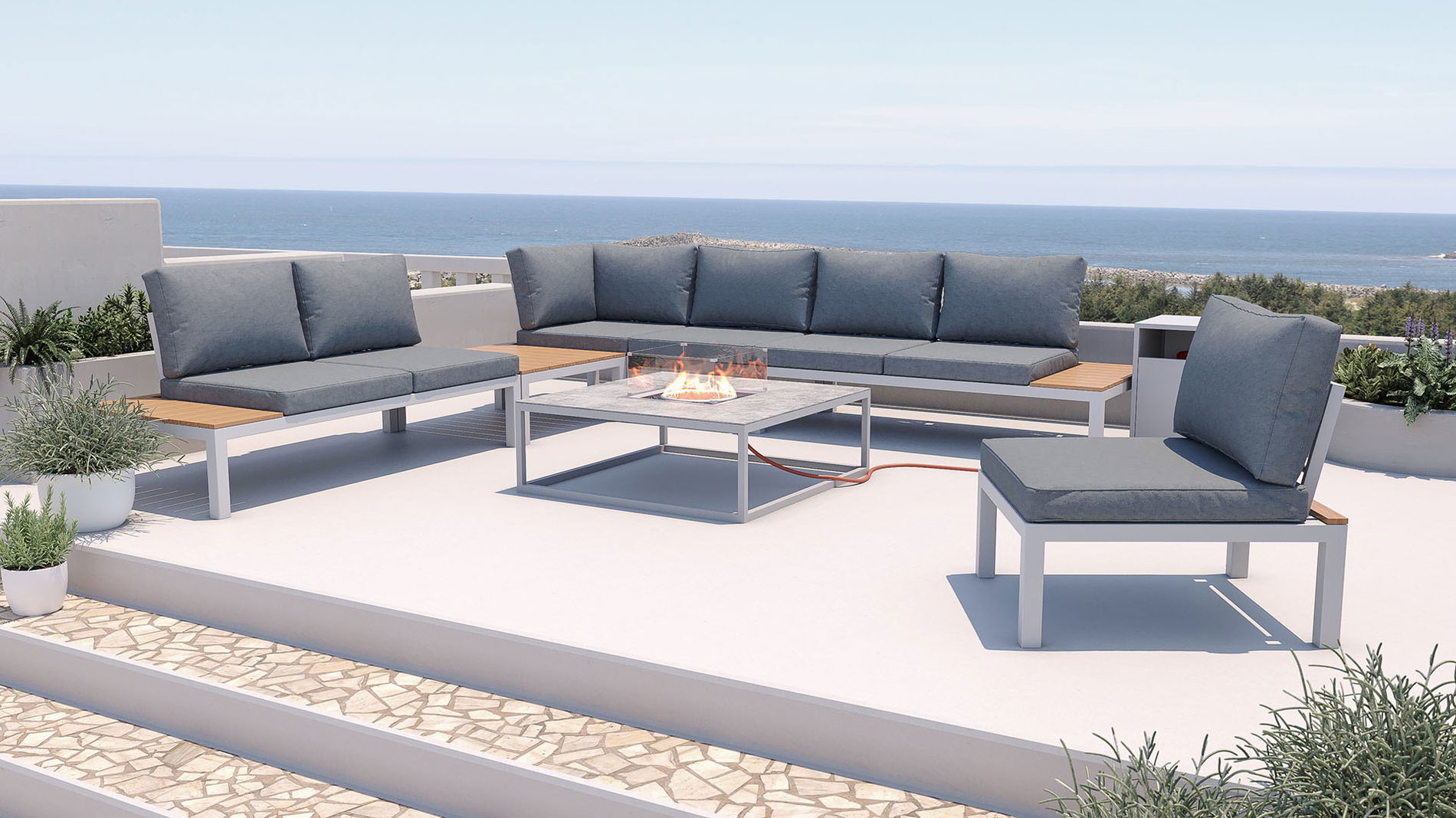 Aleana XL mit Feuertisch Condor 50 mbar