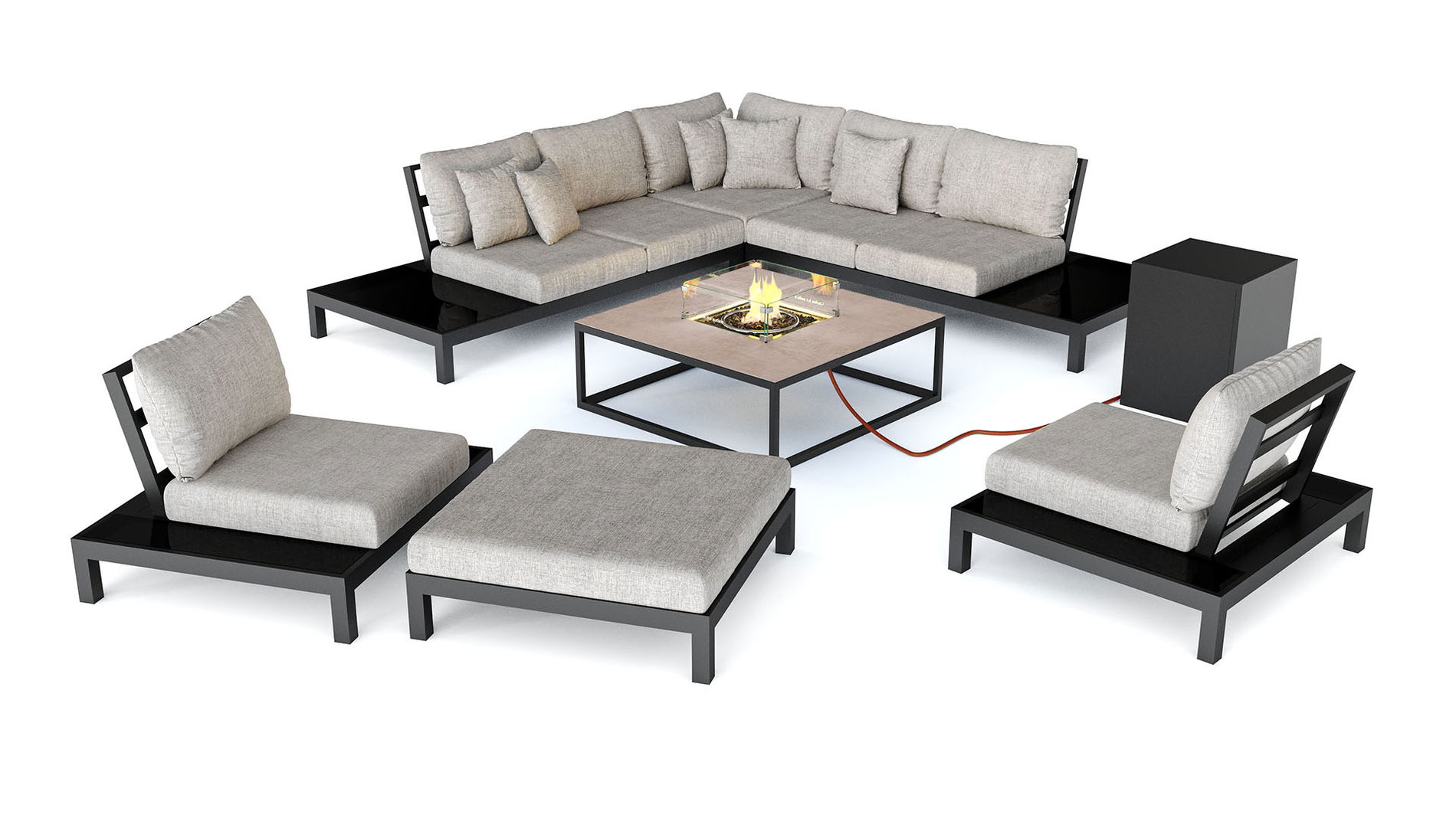 Valentino XL mit Feuertisch Condor 50 mbar