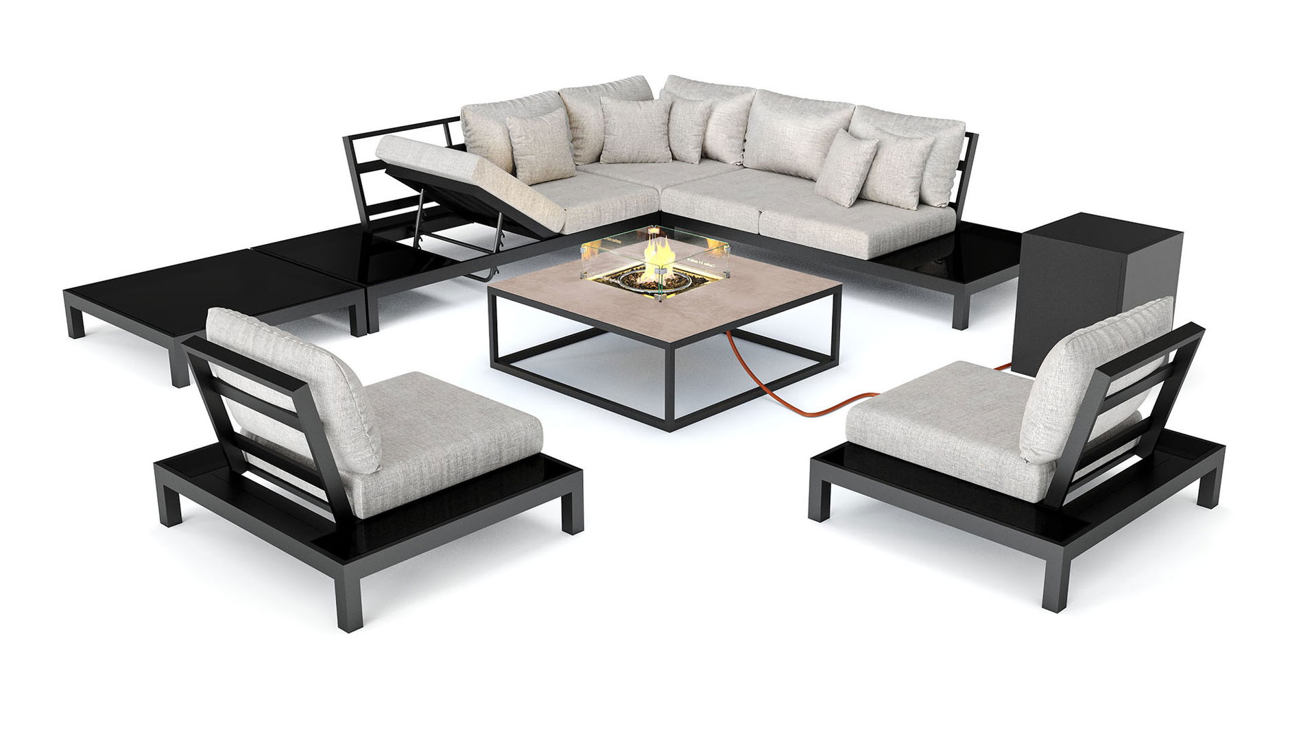 Valentino XL mit Feuertisch Condor 50 mbar