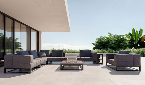 Stripe XL mit Feuertisch