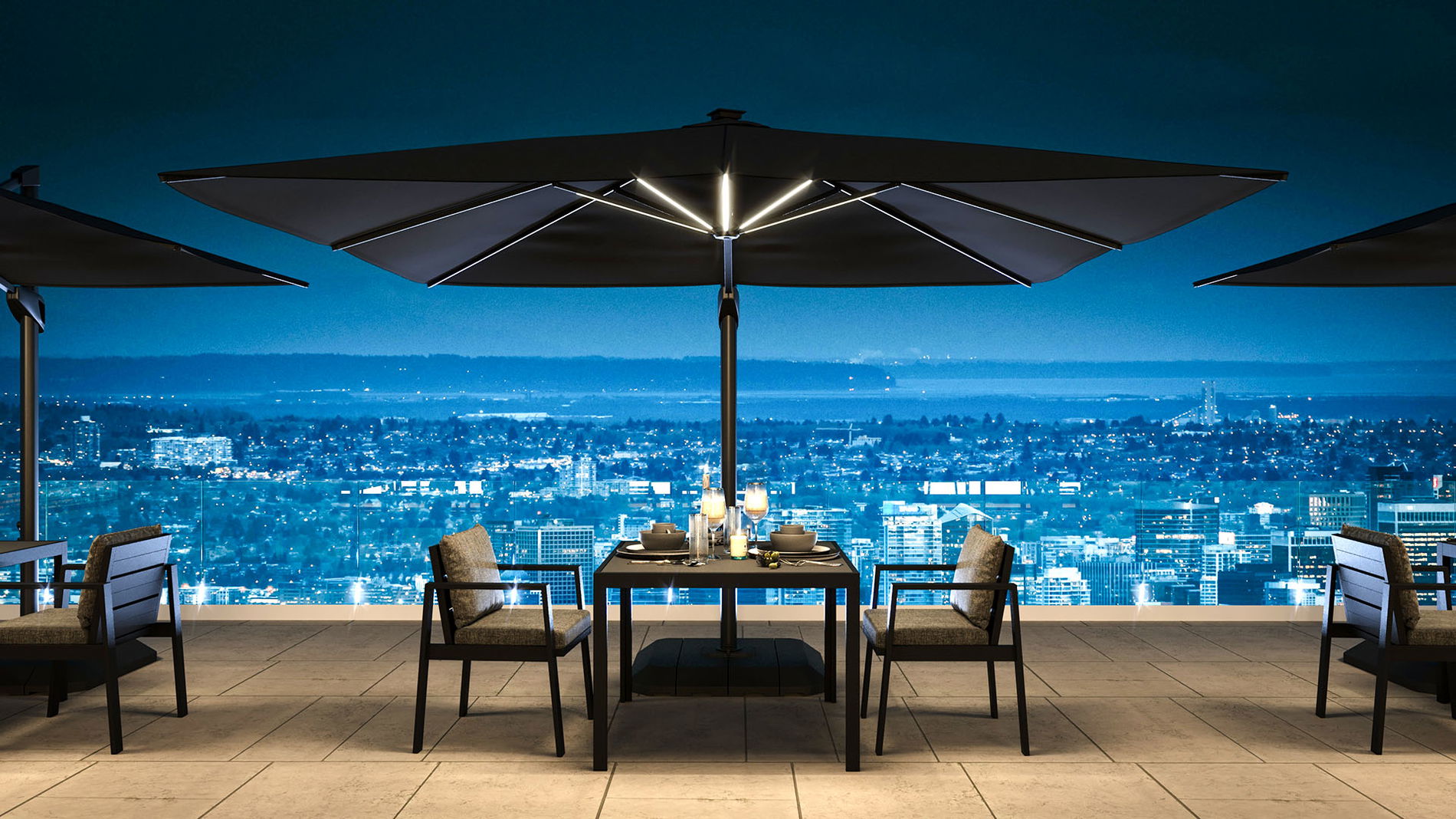 Louvre mit LED Beleuchtung