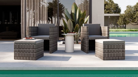 Brooklyn Stuhl + Hocker Set