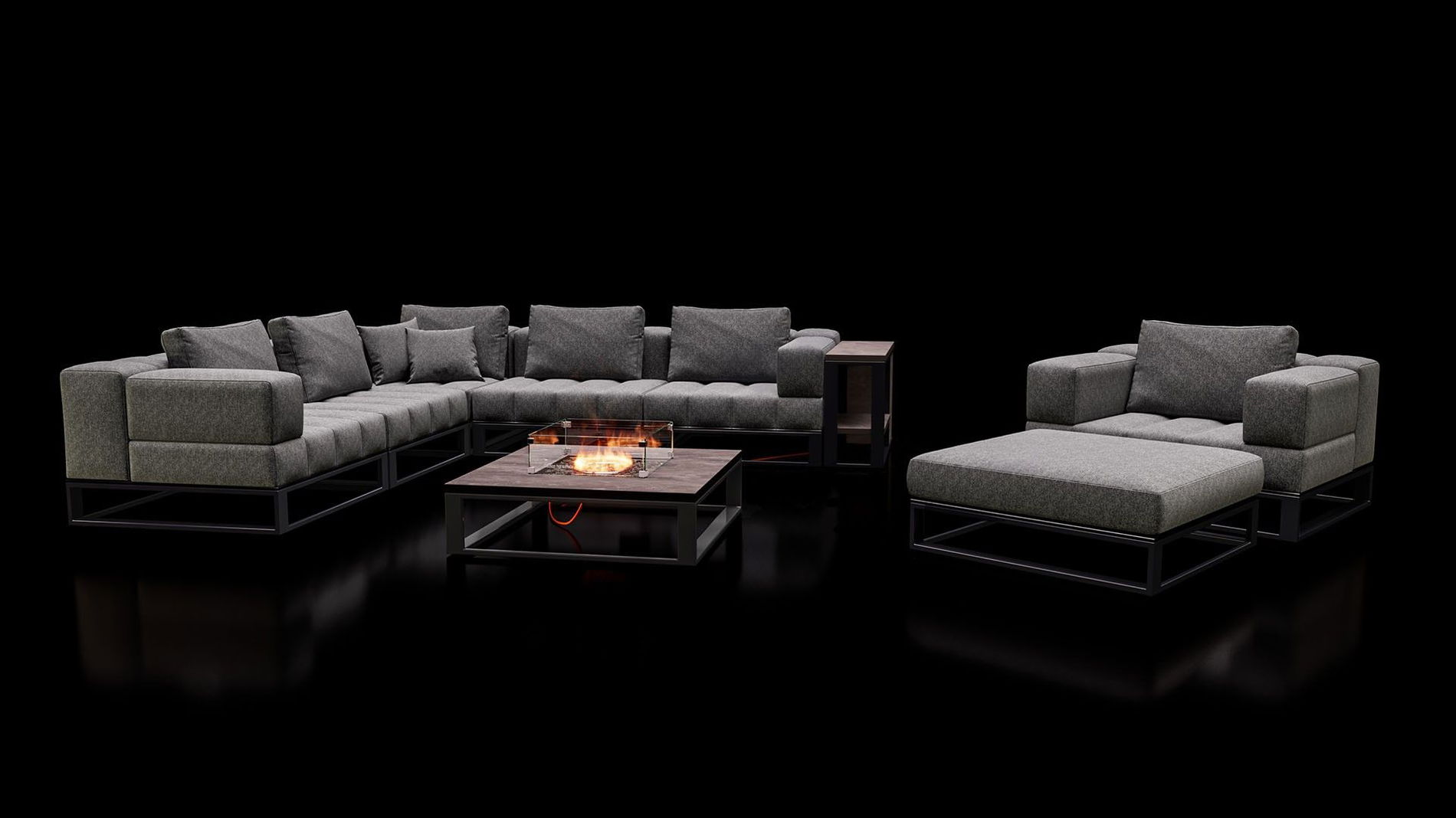 Stripe XL mit Feuertisch