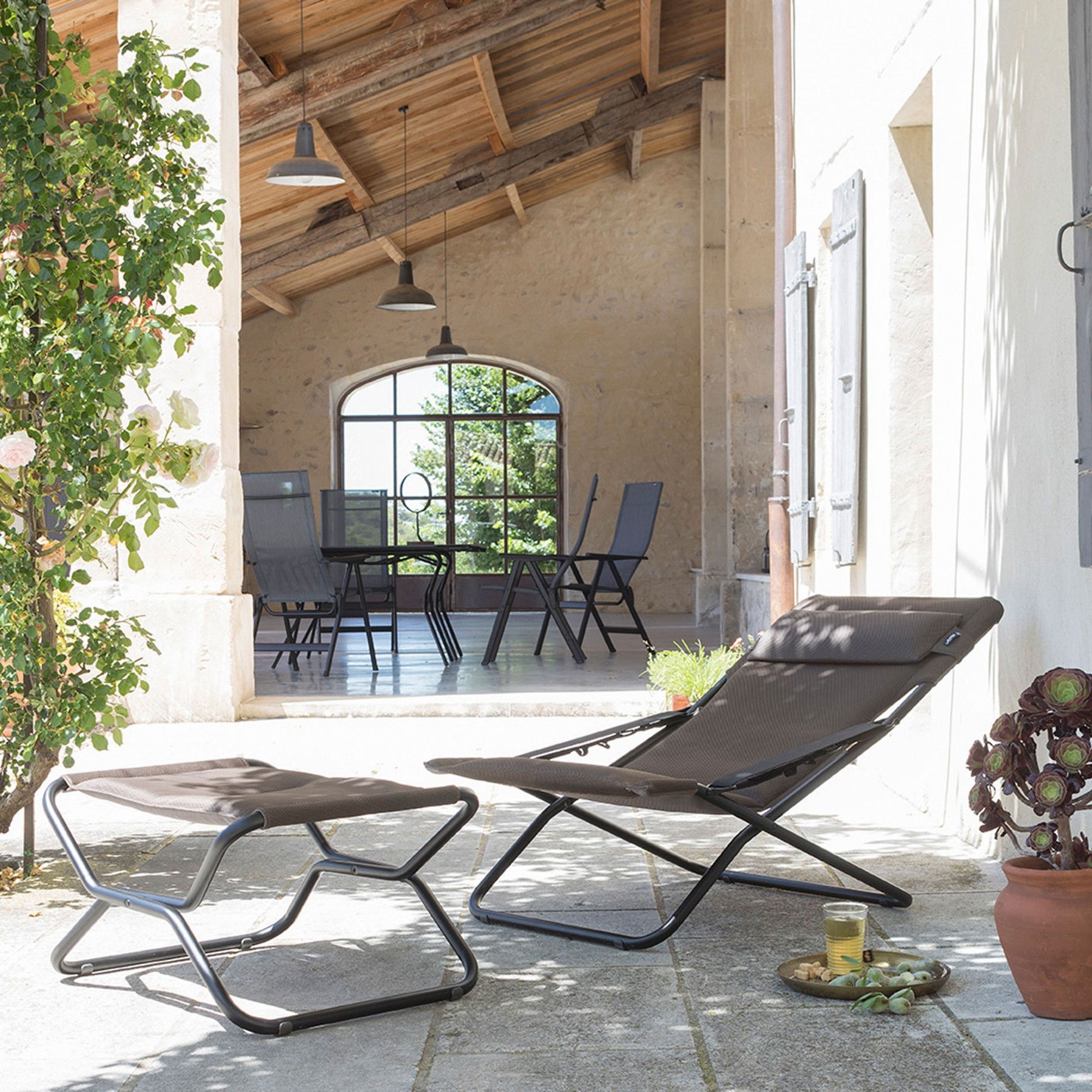 Lafuma Liegestuhl Transabed AirComfort® Taupe