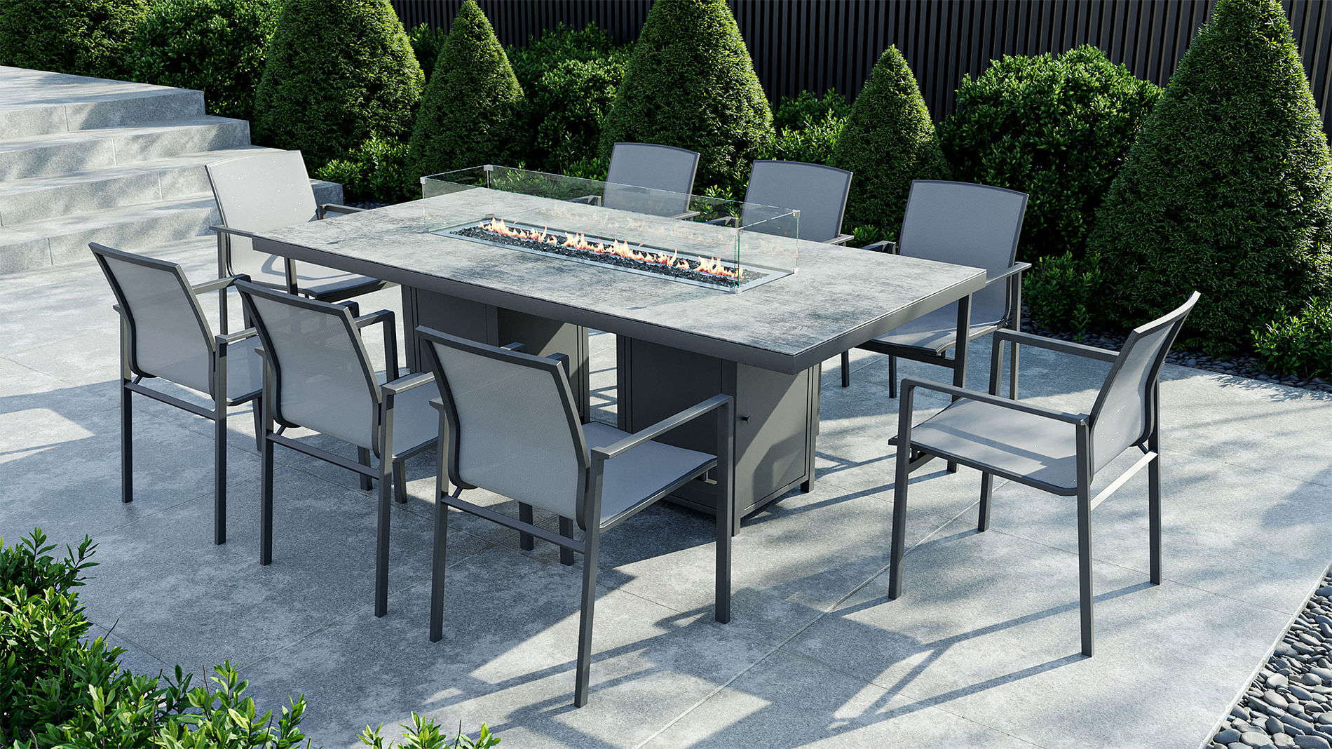 Mali Dining XL mit Feuertisch