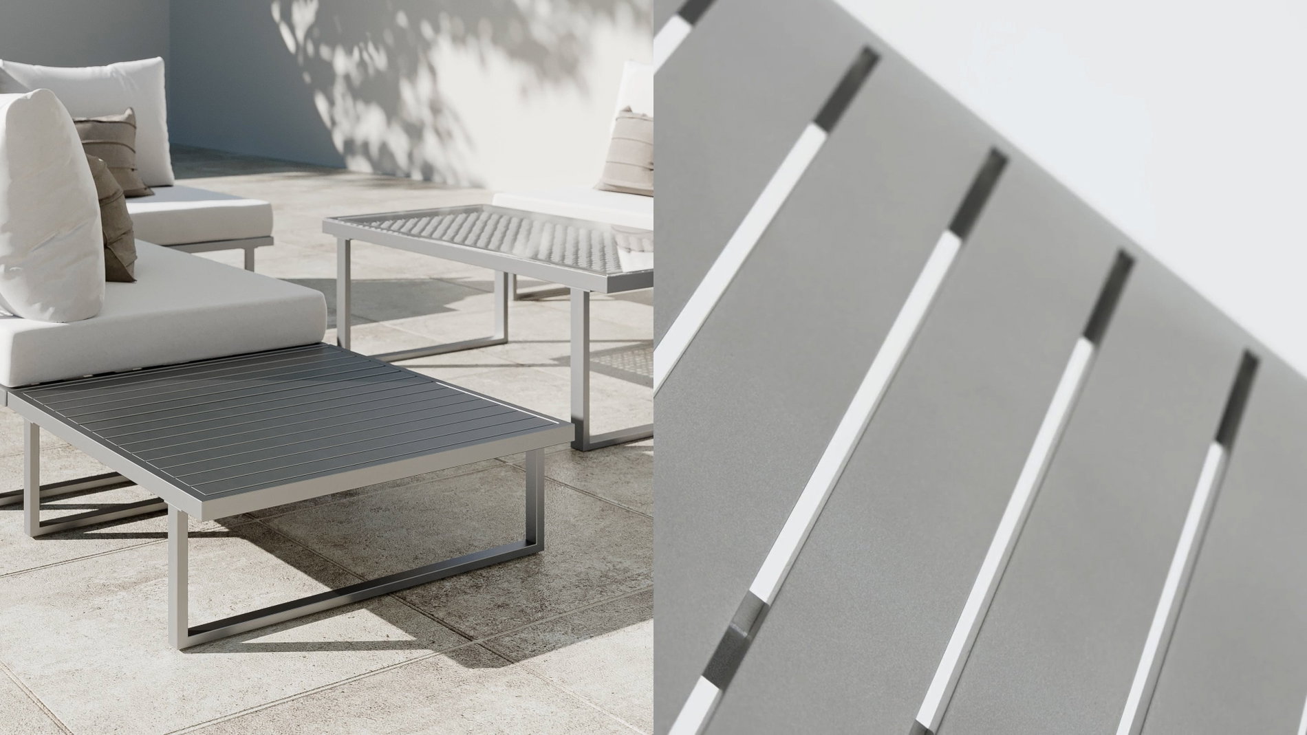 Aluminium Hell Grau Ansicht