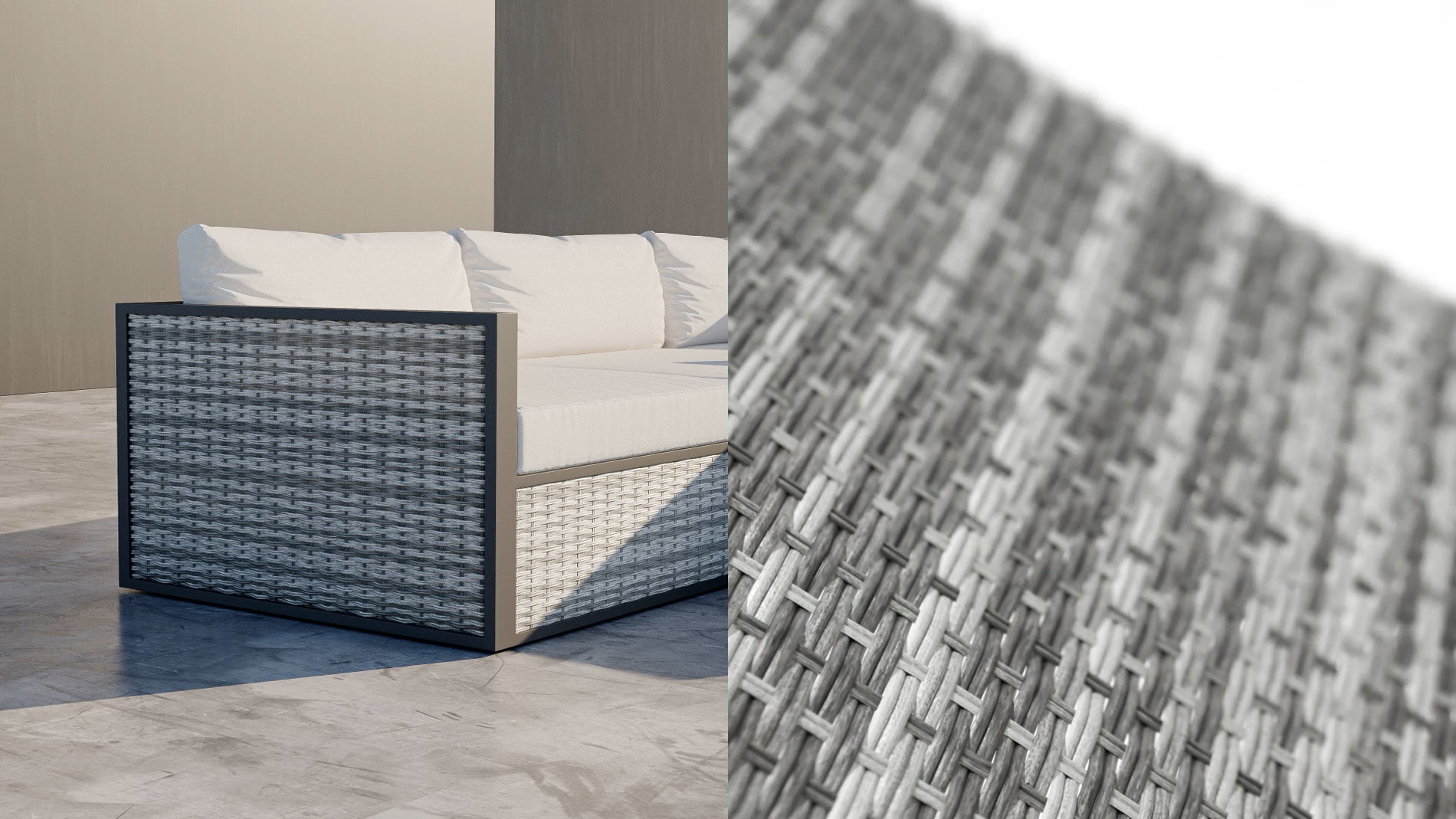 Grau meliert Nahaufnahme