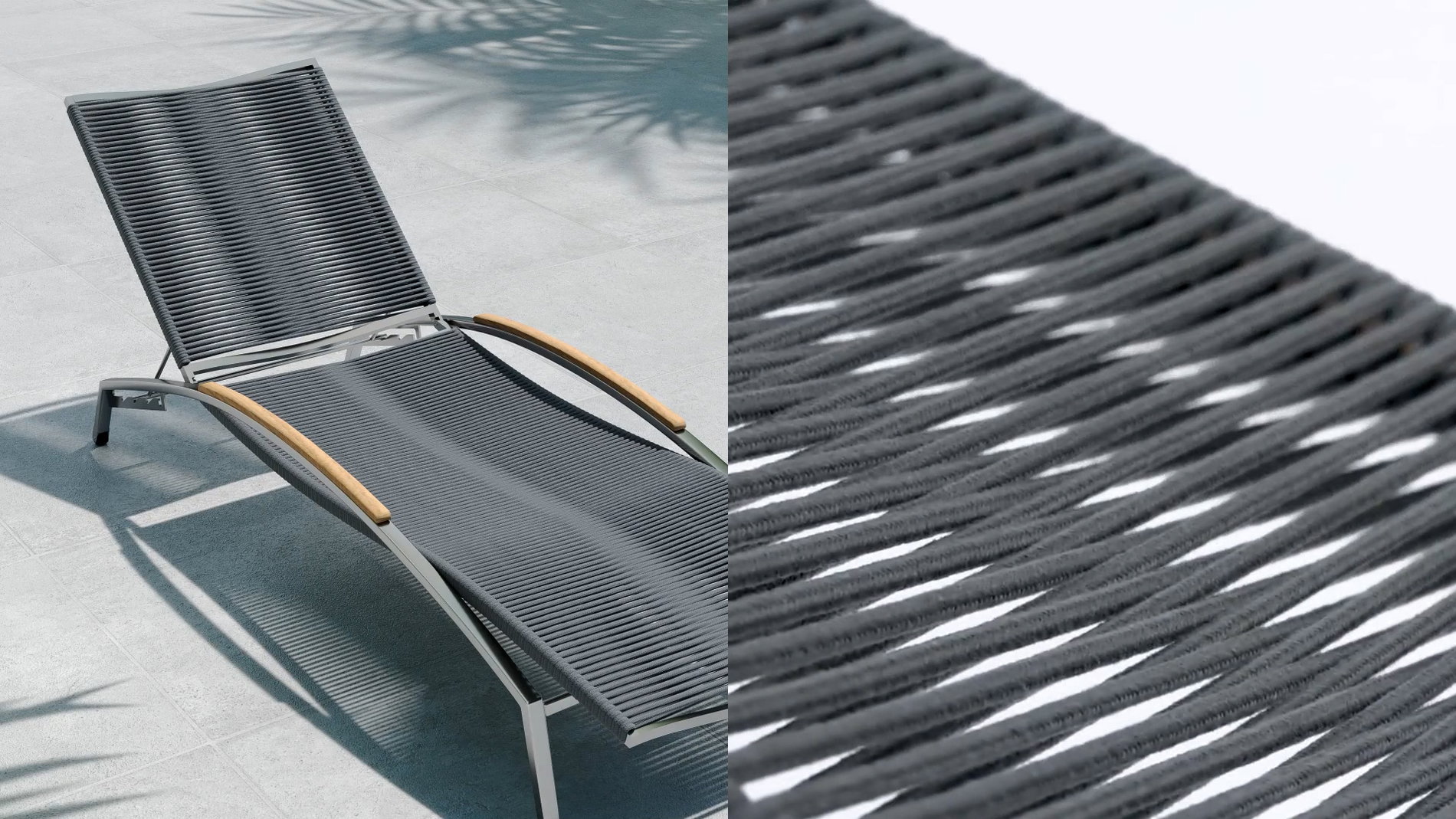 Rope Blaugrau Nahaufnahme