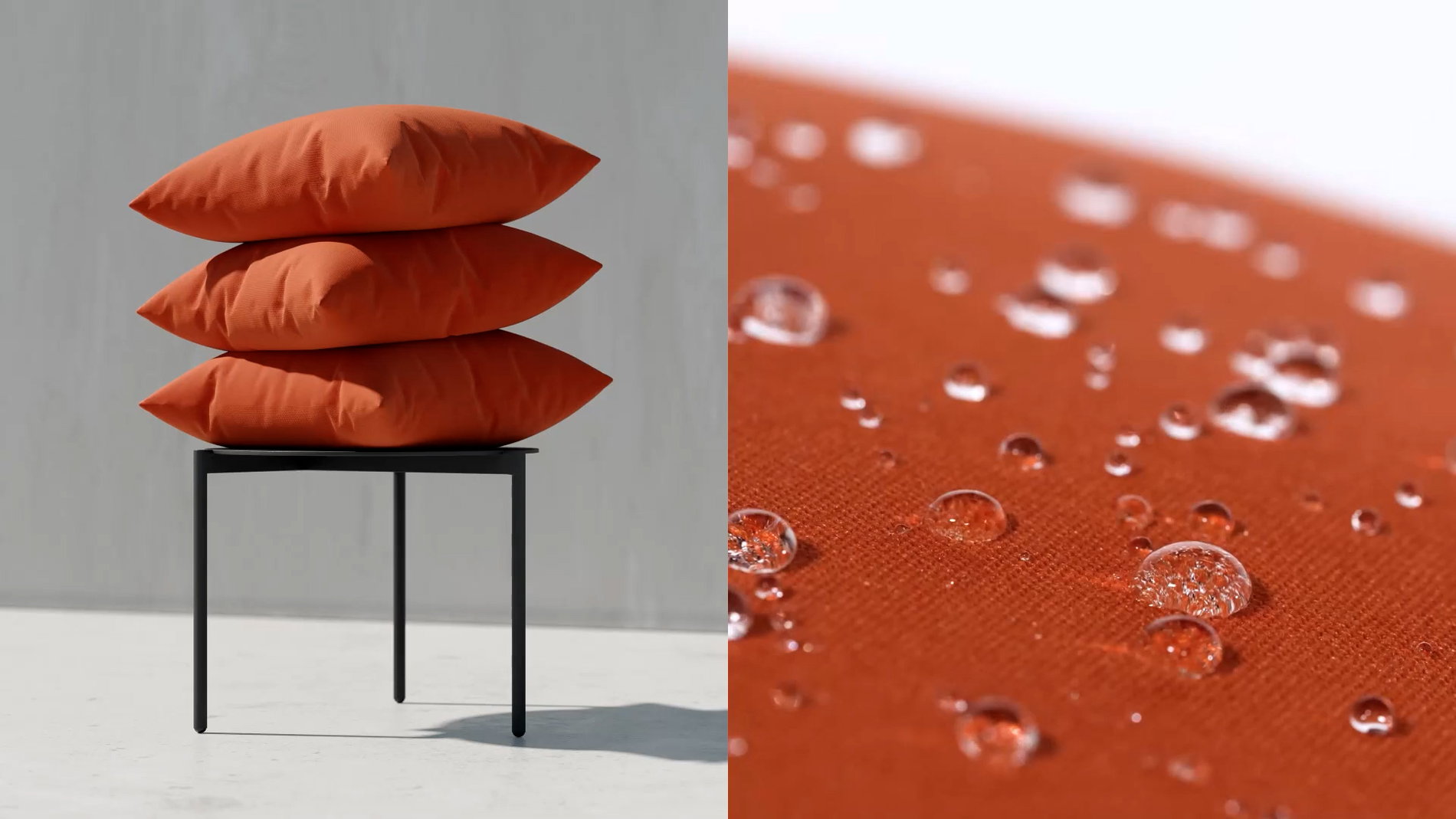 Bezugsstoff Orange Nahaufnahme