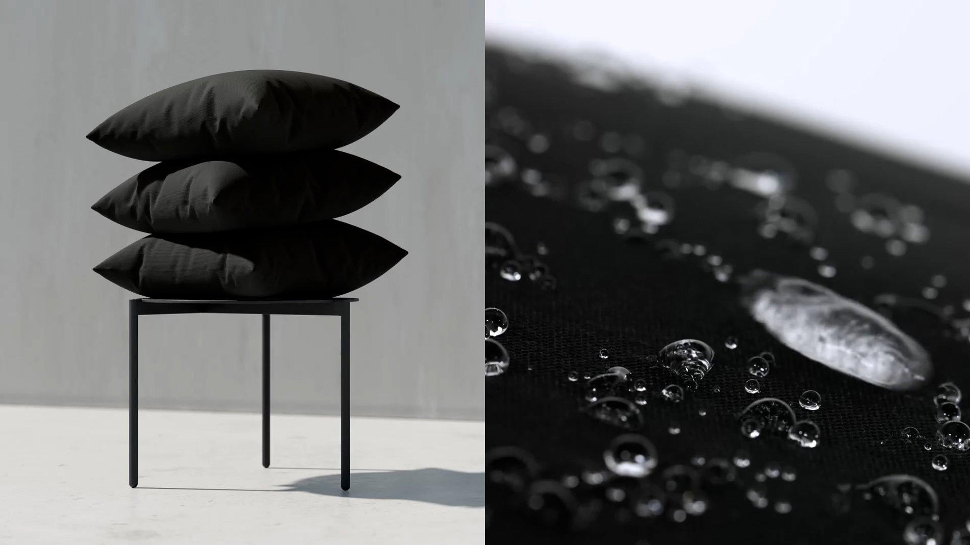 Bezugsstoff Schwarz Nahaufnahme